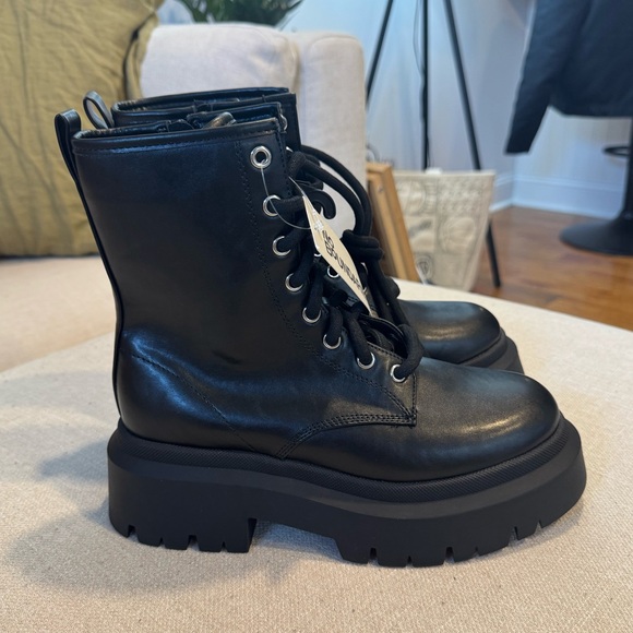 No Boundaries Shoes - No Boundaries Women's Lug Sole Combat Boots, Black, Sz 7, NWT